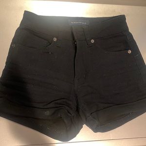 Aeropostale black denim shorts